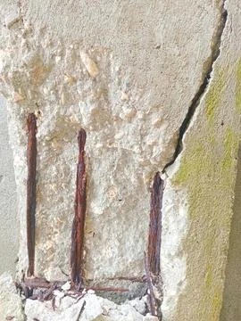 Pillars of an old house Stock Photos