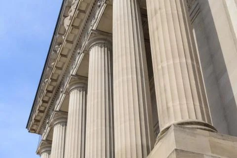 Pillars or columns blue sky Foto stock