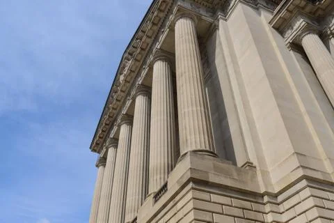 Pillars or columns blue sky Foto stock