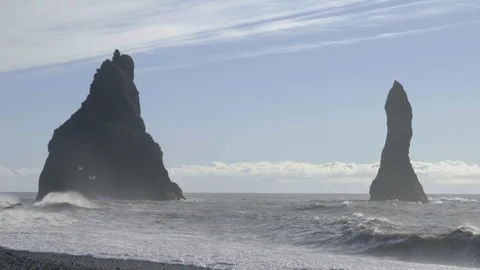 Pillars of seabeach Stock Footage 106166478