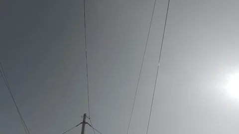 Pillars with snouts against the cloudless sky Stock-Footage 112747385