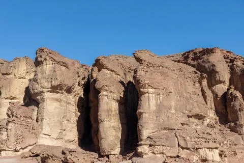 Pillars of Solomon in Timna Park Stock Photos