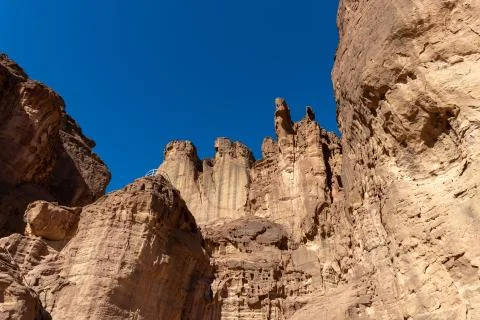 Pillars of Solomon in Timna Park Stock Photos