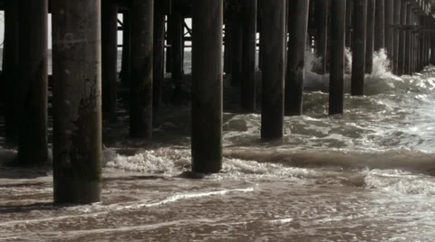 Pillars with waves Stock-Footage 36578274