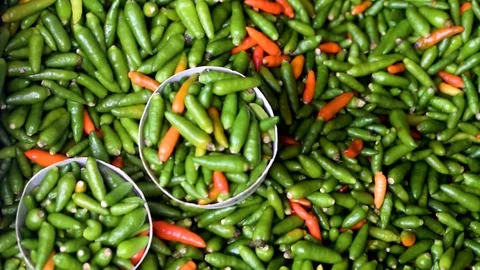 Pilled chilli pepper Stock Footage 102220039
