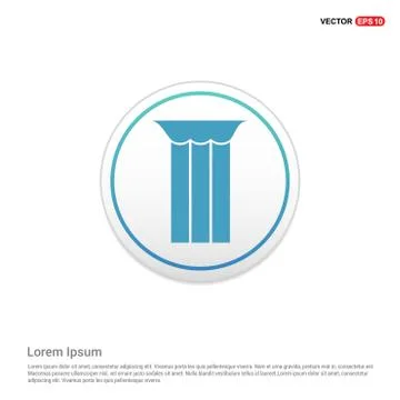 Pillers Icon - white circle button 스톡 일러스트
