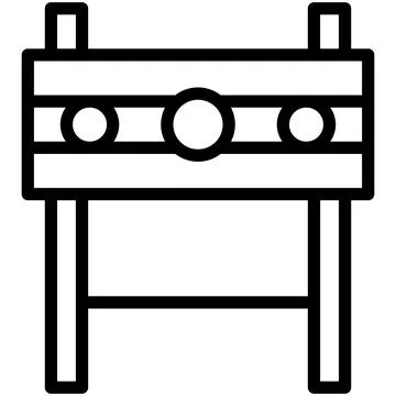 Pillory Vector Icon Design Illustration Stock Illustration