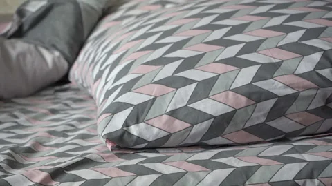 A pillow on the bed Stock Footage 243349193