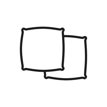 Pillow bedroom icon vector basic design Illustrazione stock