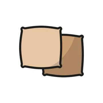 Pillow bedroom icon vector basic design Illustrazione stock