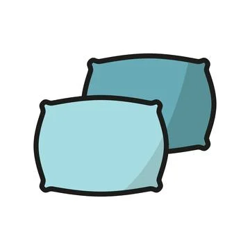 Pillow bedroom icon vector basic design Illustrazione stock