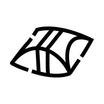 Pillow box packaging line icon design Stock Illustration