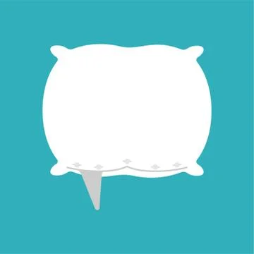 Pillow bubble speech. Place for text. Vector Stock Illustration