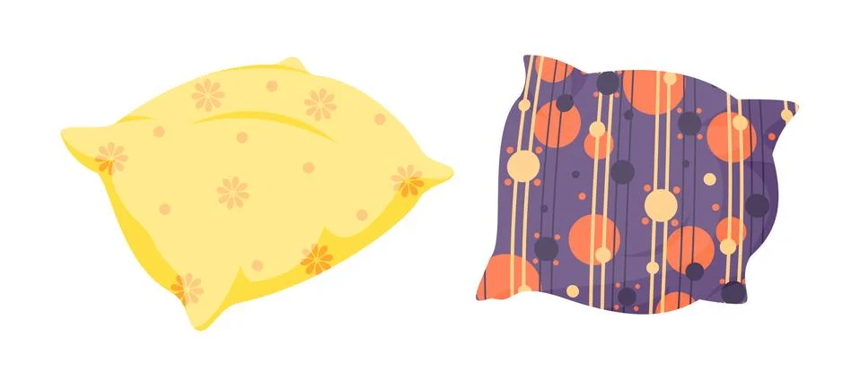 Pillow with decorative pattern flat cartoon vector イラスト素材