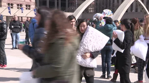 Pillow fight Stock Footage 48821406