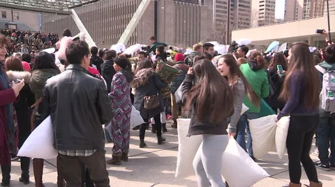 Pillow fight Stock Footage 48821427