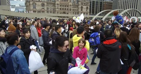 Pillow fight Stock Footage 74060359