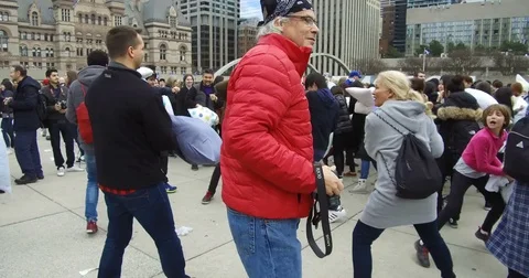 Pillow fight Stock Footage 74064152