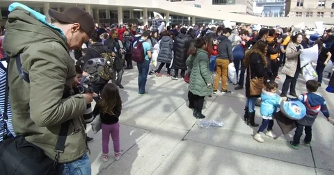 Pillow fight Stock Footage 74065407