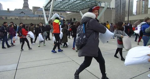 Pillow fight Stock Footage 74066090