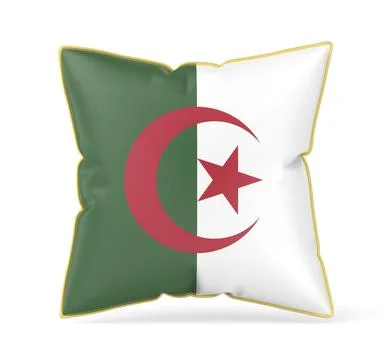 Pillow with the flag of Algeria Stock Illustration