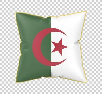 Pillow with the flag of Algeria Stock Illustration
