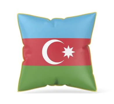 Pillow with the flag of Azerbaijan Stock Illustration