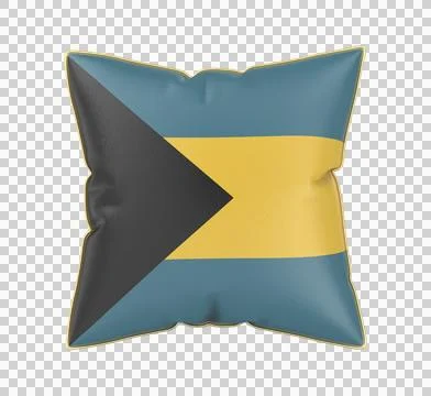 Pillow with the flag of the Bahamas Illustrazione stock