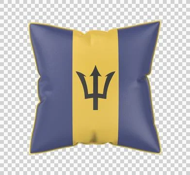 Pillow with the flag of Barbados Illustrazione stock