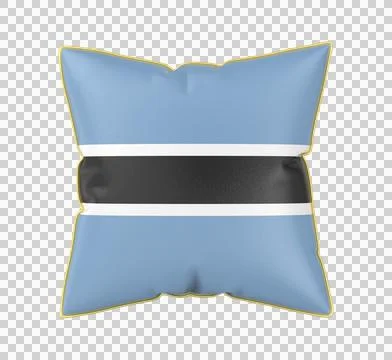 Pillow with the flag of Botswana Illustration