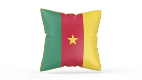 Pillow with the flag of Cameroon Stock Footage 340659221