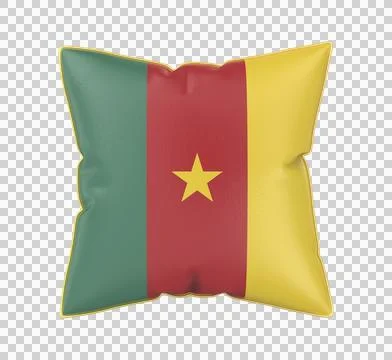 Pillow with the flag of Cameroon Stock Illustration