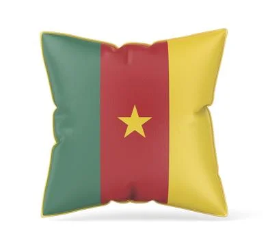 Pillow with the flag of Cameroon Stock Illustration