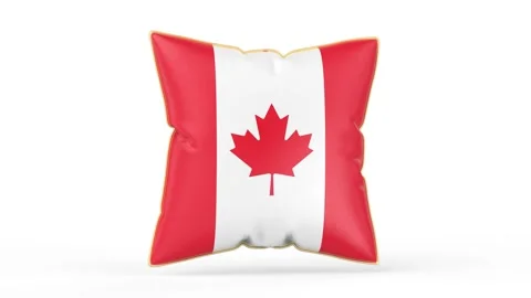 Pillow with the flag of Canada Stock Footage 340397559