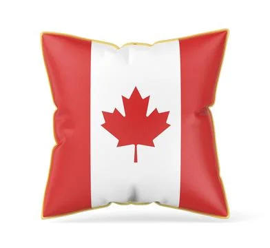 Pillow with the flag of Canada Stock Illustration