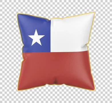 Pillow with the flag of Chile Stock Illustration
