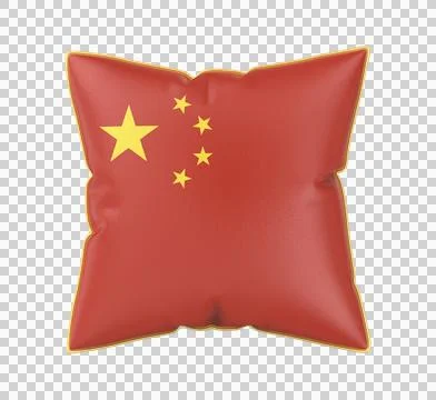 Pillow with the flag of China Stock Illustration