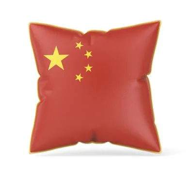 Pillow with the flag of China Stock Illustration