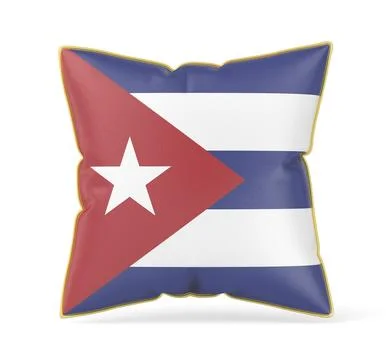 Pillow with the flag of Cuba Stock Illustration