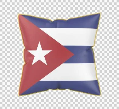 Pillow with the flag of Cuba Stock Illustration
