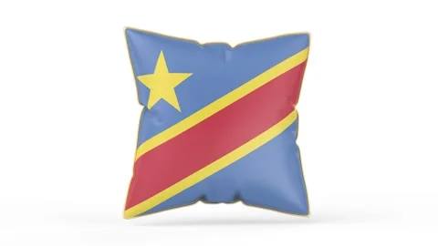 Pillow with the flag of the Democratic Republic of the Congo Stock Footage 341518603
