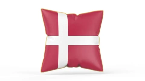 Pillow with the flag of Denmark Stock Footage 340461806