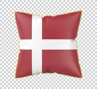 Pillow with the flag of Denmark Stock Illustration