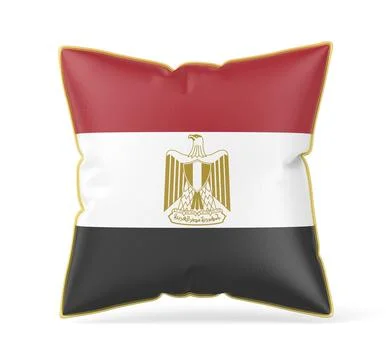 Pillow with the flag of Egypt Stock Illustration