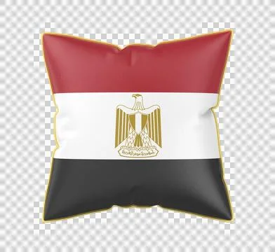 Pillow with the flag of Egypt Stock Illustration