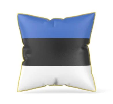 Pillow with the flag of Estonia Stock Illustration