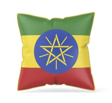 Pillow with the flag of Ethiopia Stock Illustration