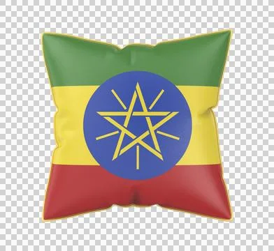 Pillow with the flag of Ethiopia Stock Illustration