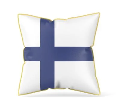 Pillow with the flag of Finland Stock Illustration