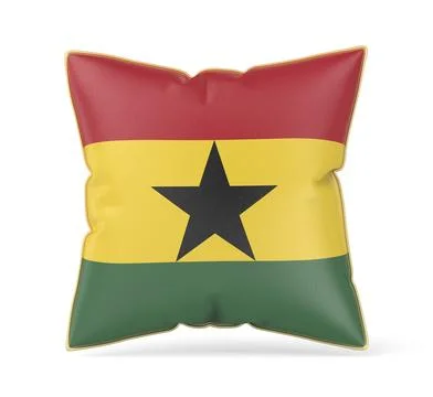 Pillow with the flag of Ghana Stock Illustration
